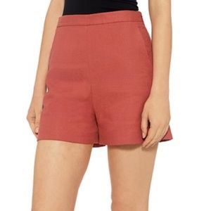 Theory High Waisted Red Linen Short - 6